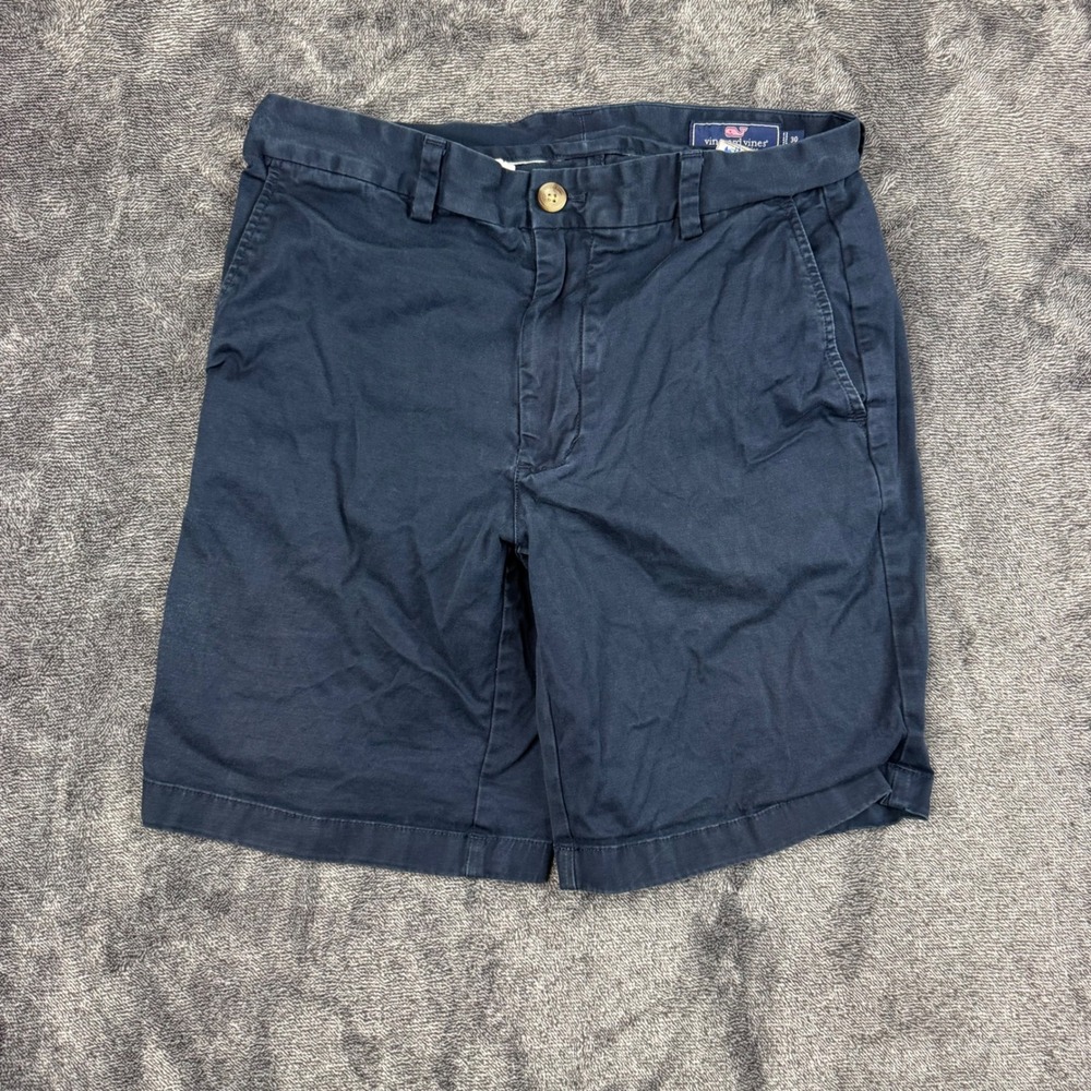 Vineyard Vines Breaker Shorts Mens 30 Navy Blue Chino Stretch Casual 9in